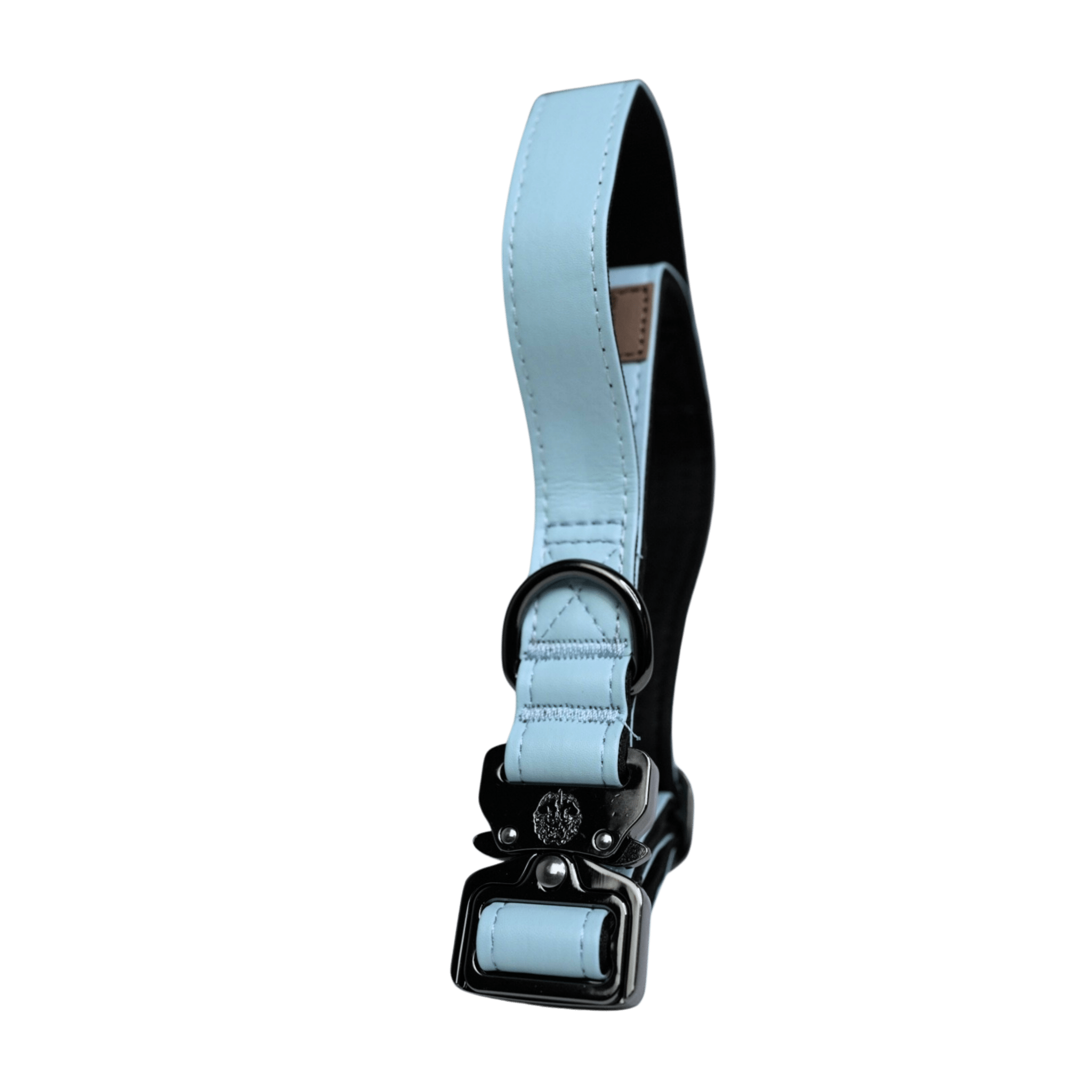 Glacier Blue - KK9 Leather Tactical Collar (1") - Kaizen K9
