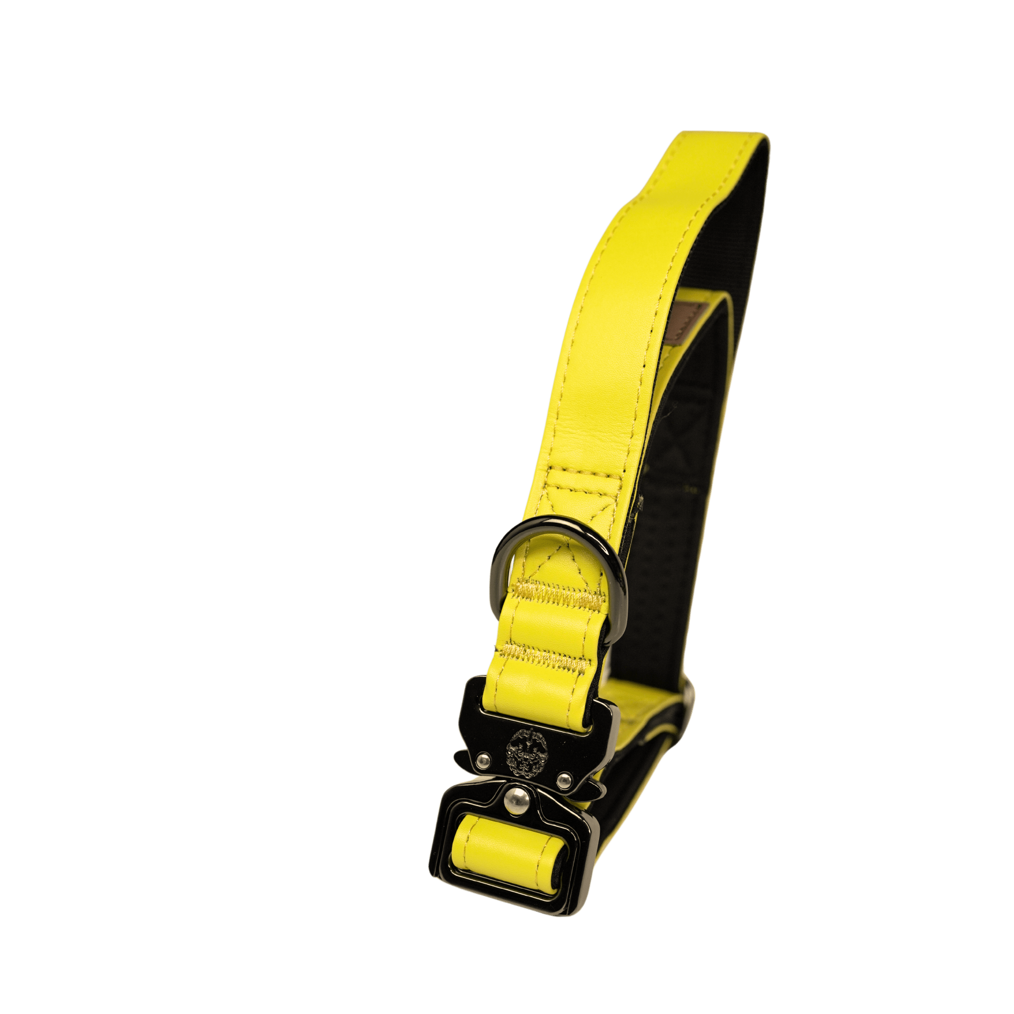 Pollen Yellow - KK9 Leather Tactical Collar (1") - Kaizen K9