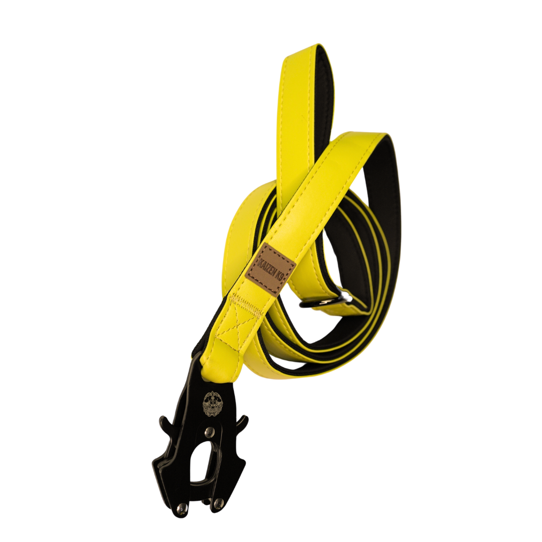 Pollen Yellow - KK9 Leather Leash (6 Foot)