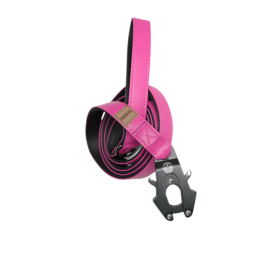 Princess Pink - KK9 Leather Leash (6 Foot)