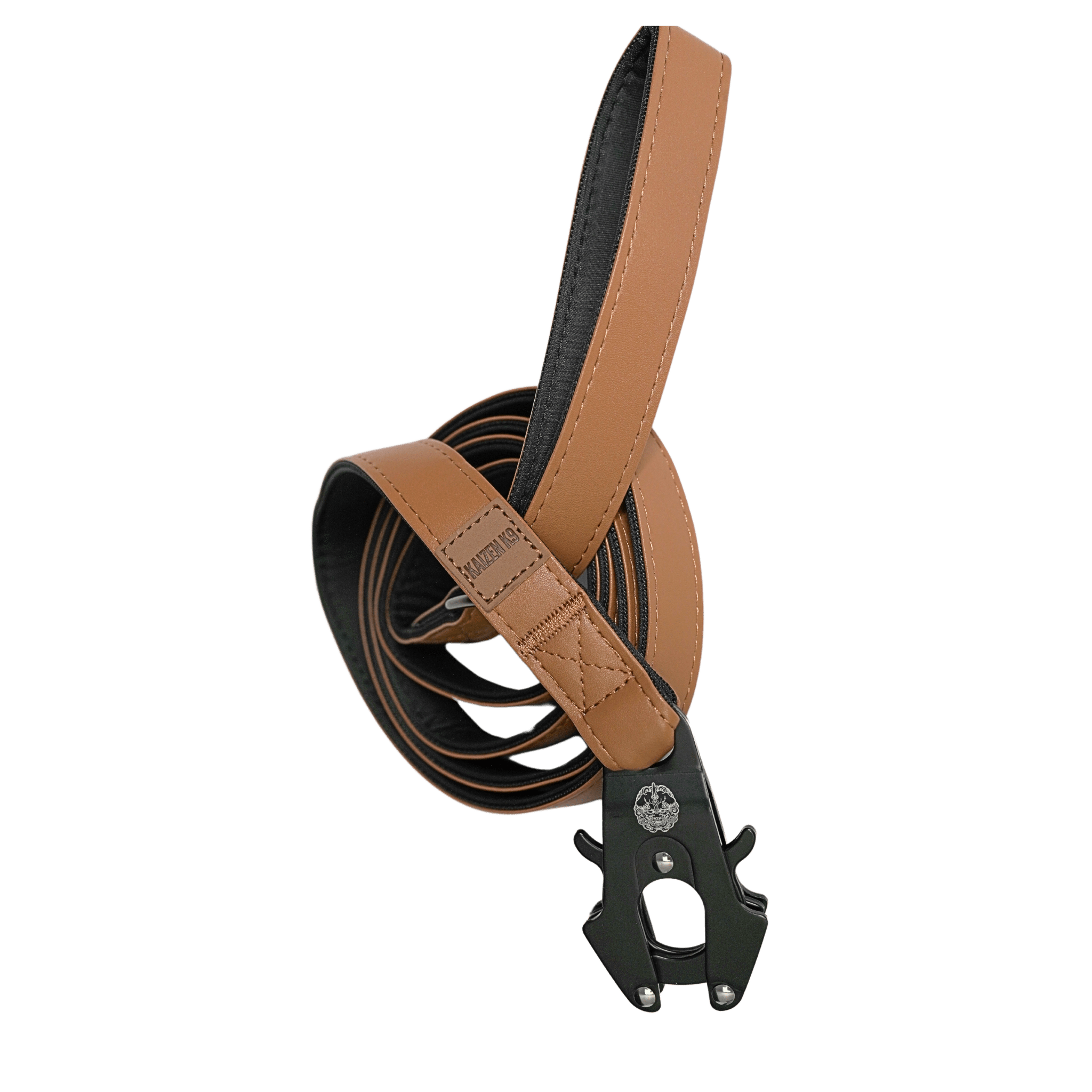 Caramel Brown - KK9 Leather Leash (6 Foot) - Kaizen K9