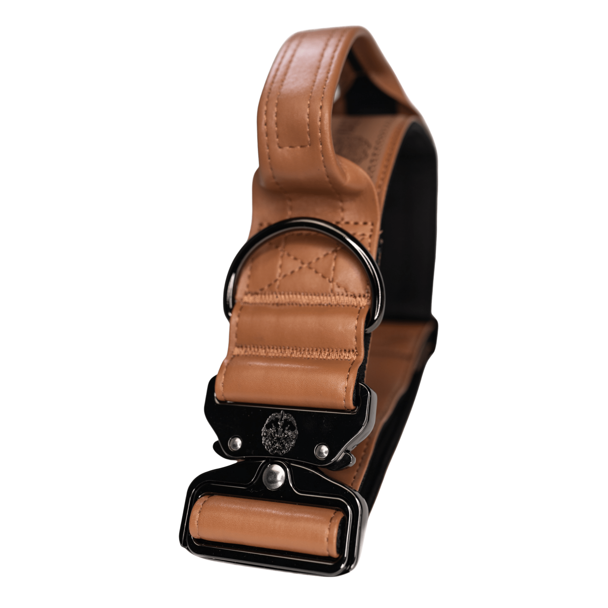 Caramel Brown - KK9 Leather Tactical Collar (1.5" and 2") - Kaizen K9