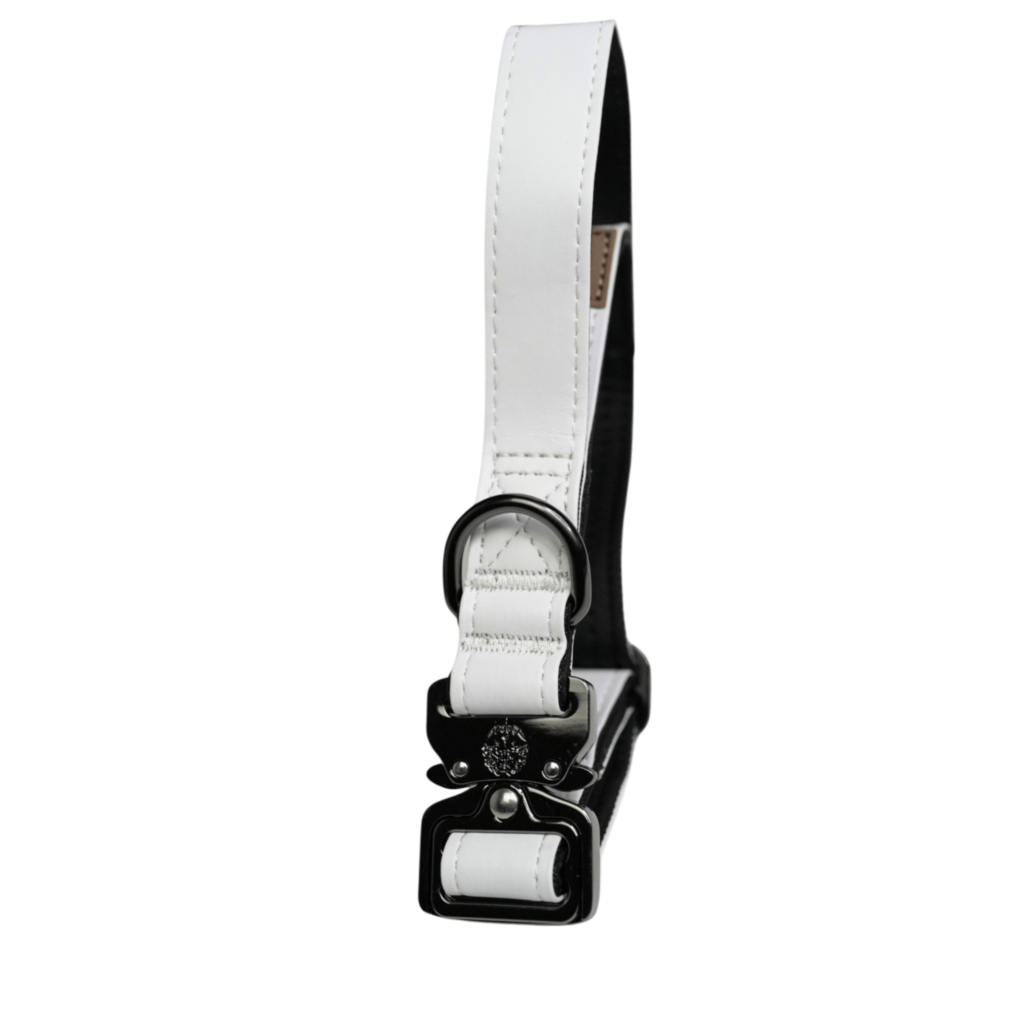 Frost White - KK9 Leather Tactical Collar (1") - Kaizen K9