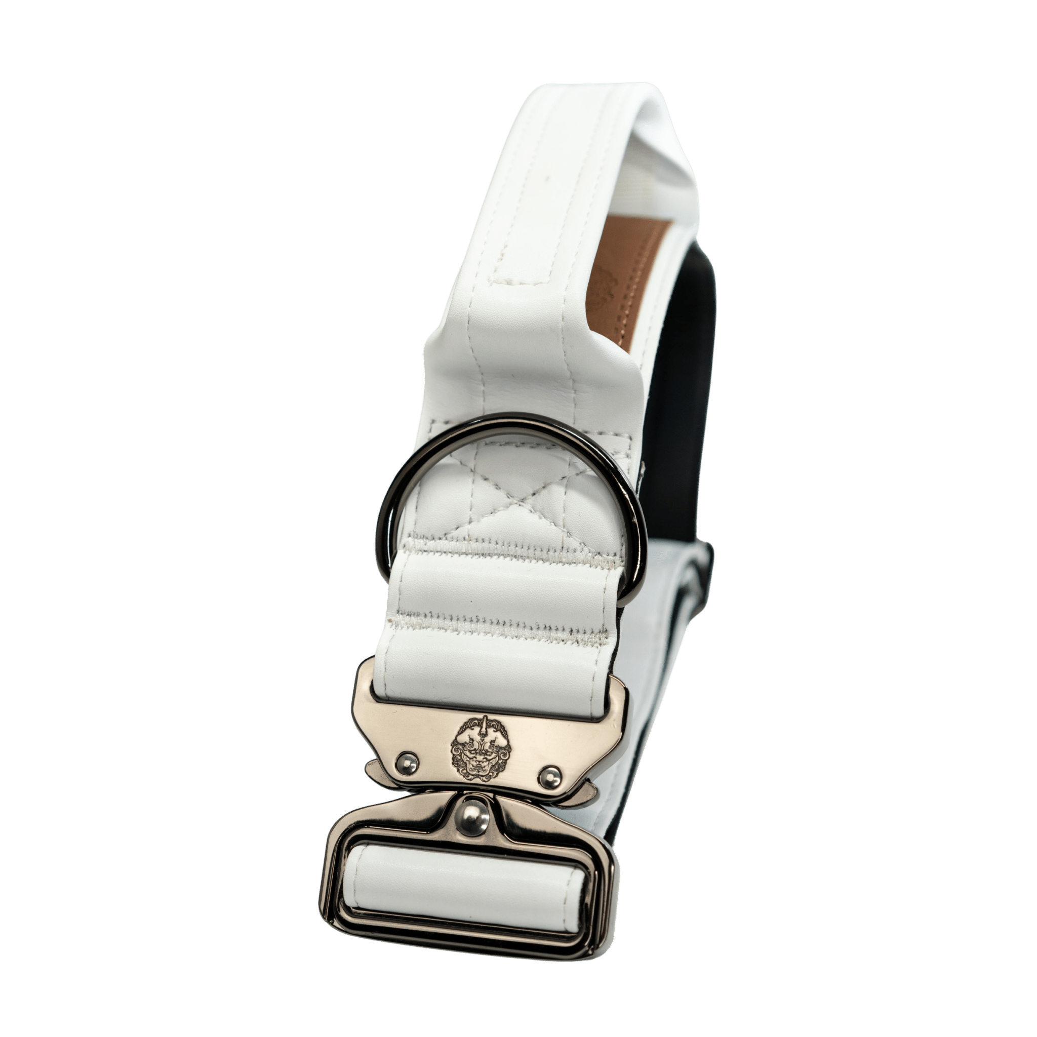Frost White - KK9 Leather Tactical Collar (1.5" and 2") - Kaizen K9