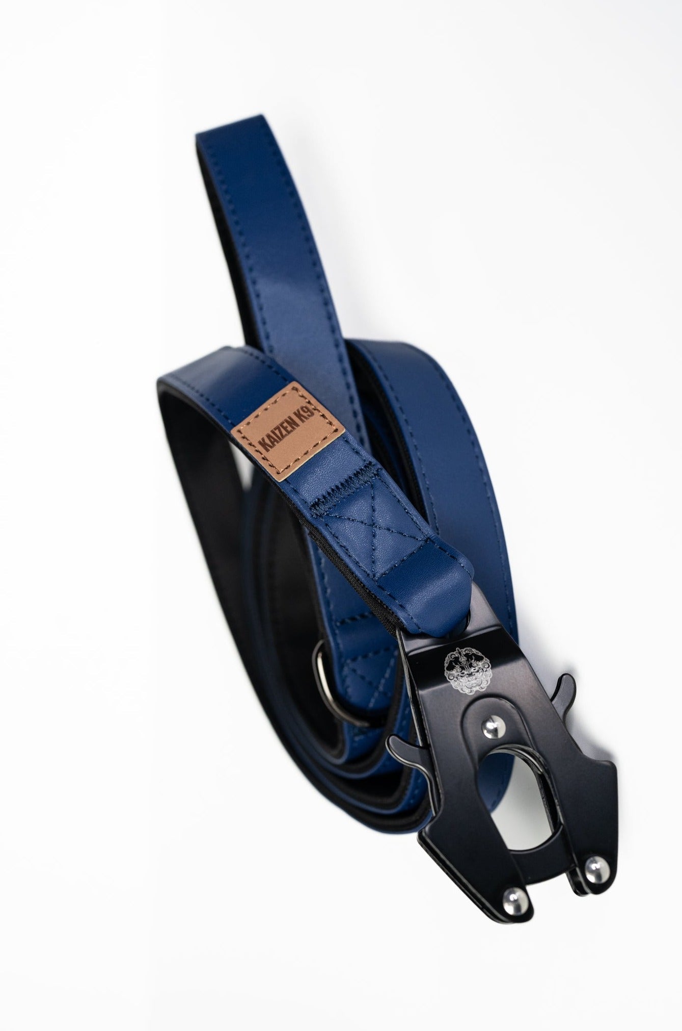 Marina Blue - KK9 Leather Leash (6 Foot) - Kaizen K9