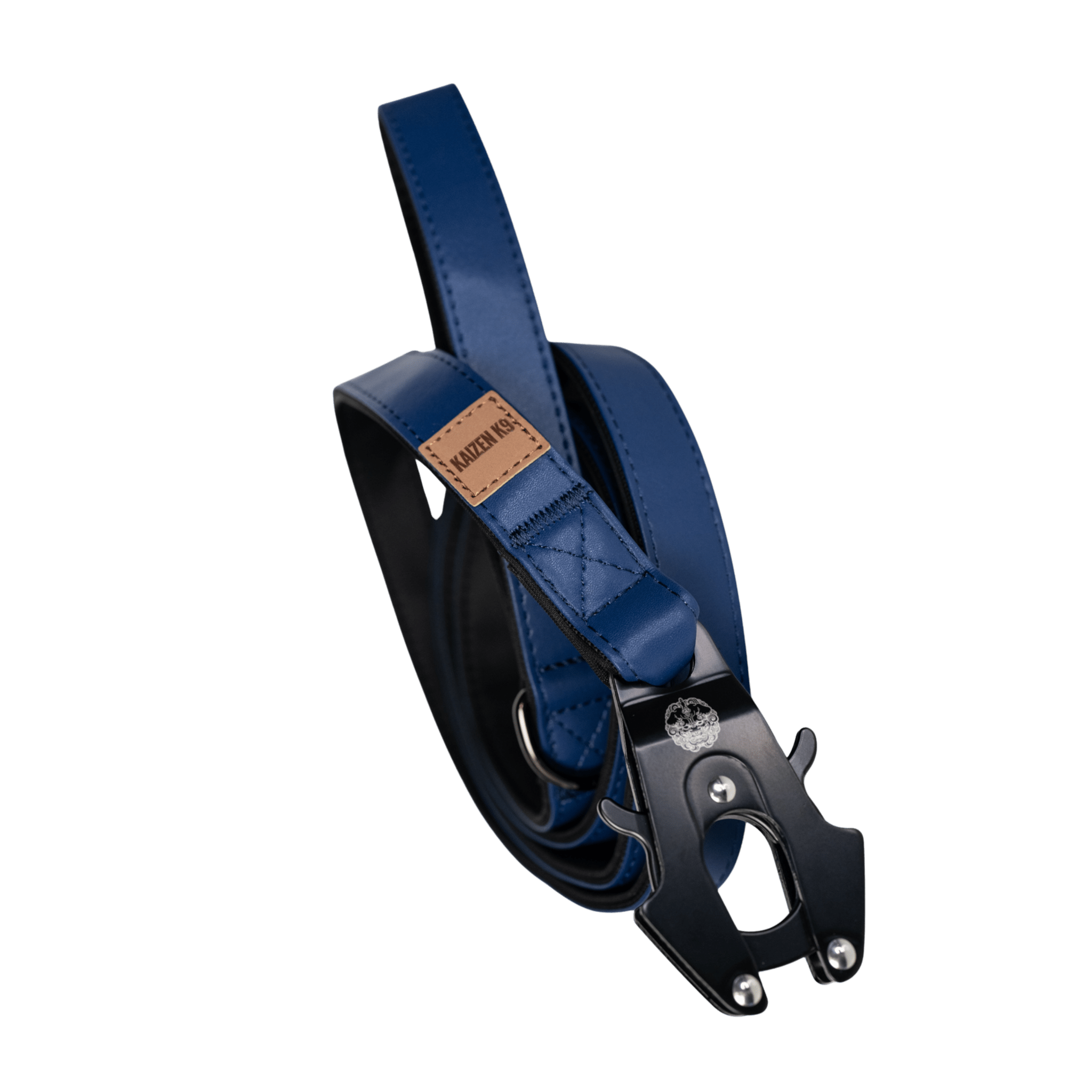 Marina Blue - KK9 Leather Leash (6 Foot) - Kaizen K9