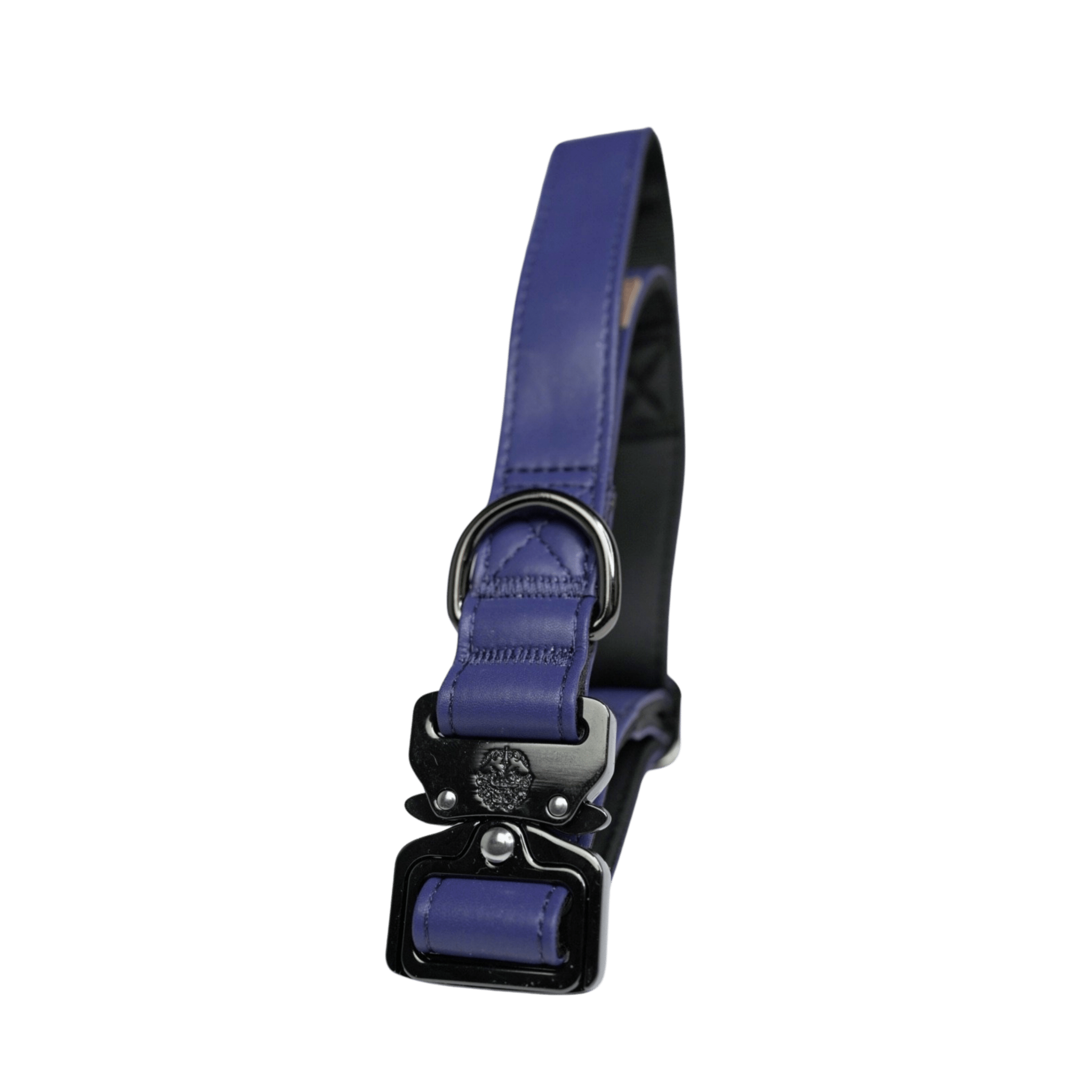Marina Blue - KK9 Leather Tactical Collar (1") - Kaizen K9