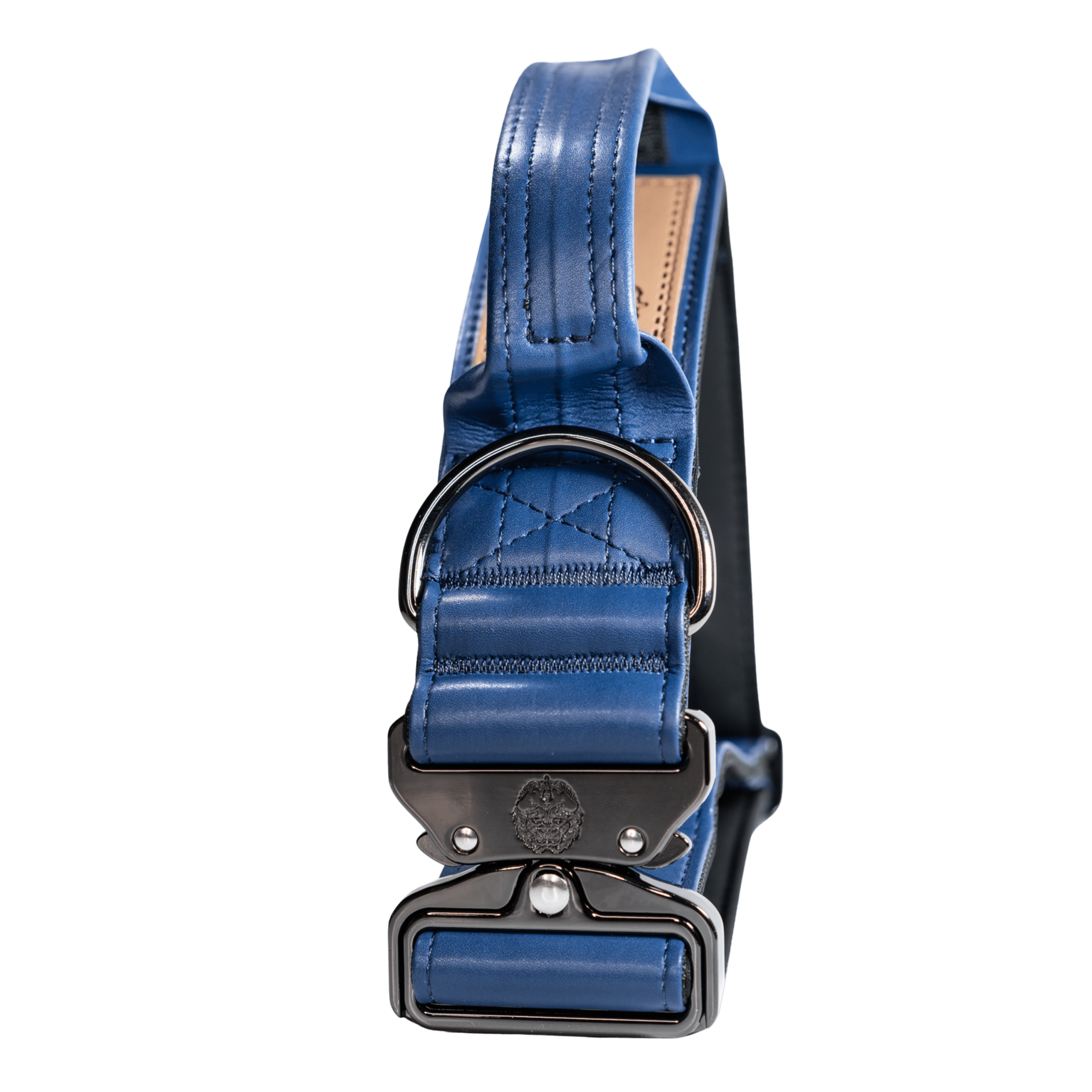 Marina Blue - KK9 Leather Tactical Collar (1.5" and 2") - Kaizen K9