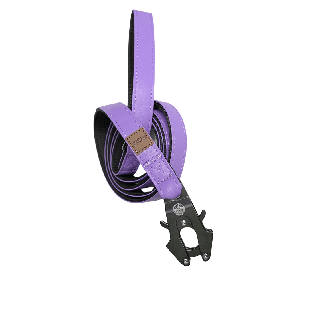 Mystic Purple - KK9 Leather Leash (6 Foot) - Kaizen K9