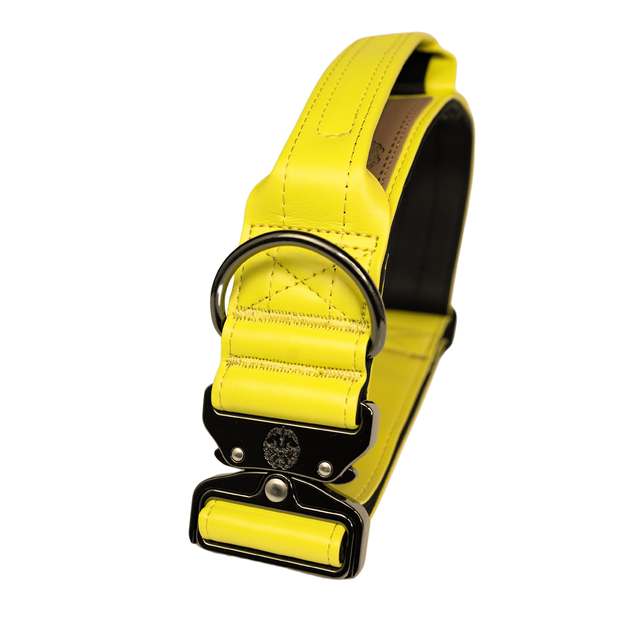 Pollen Yellow - KK9 Leather Tactical Collar (1.5" and 2") - Kaizen K9
