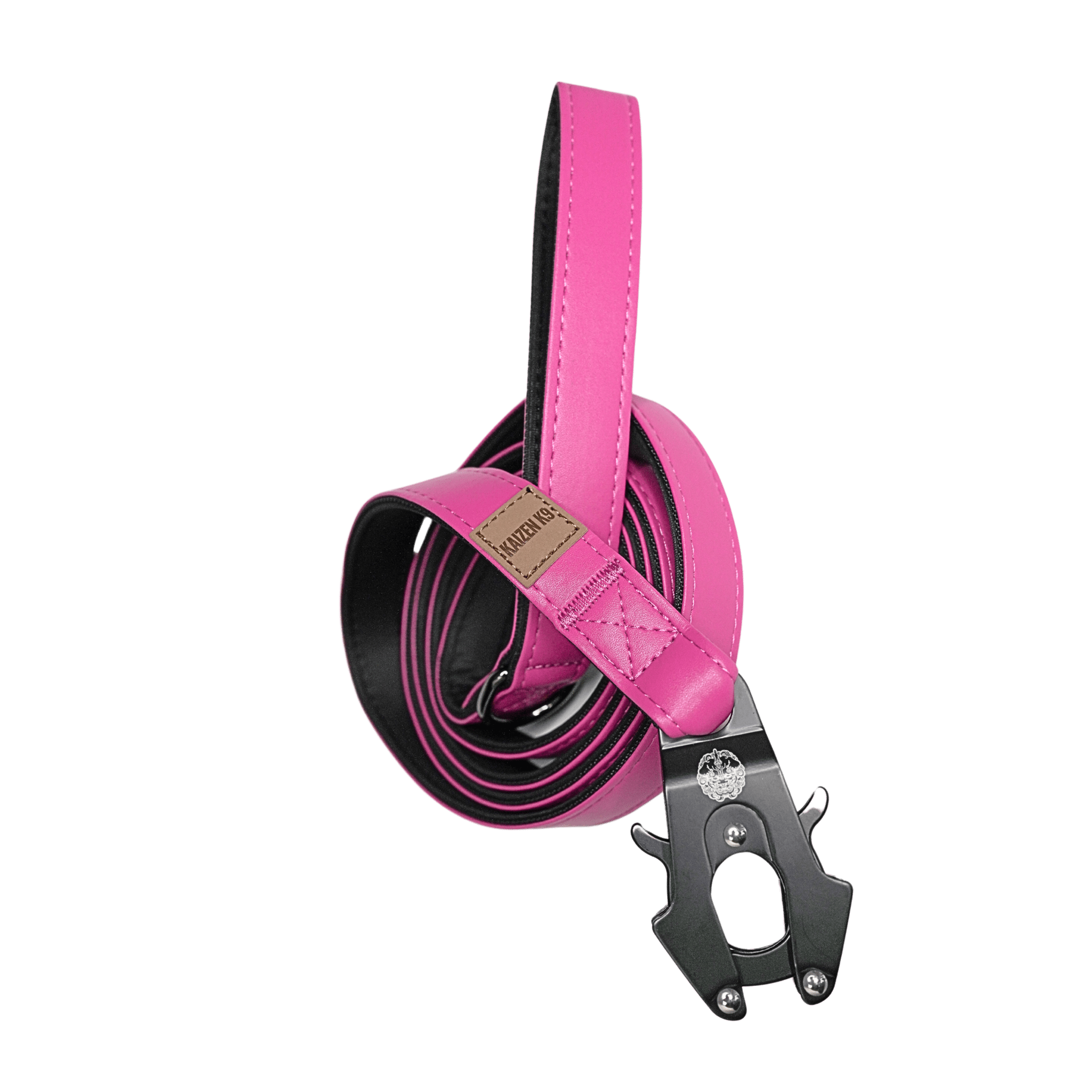 Princess Pink - KK9 Leather Leash (6 Foot) - Kaizen K9