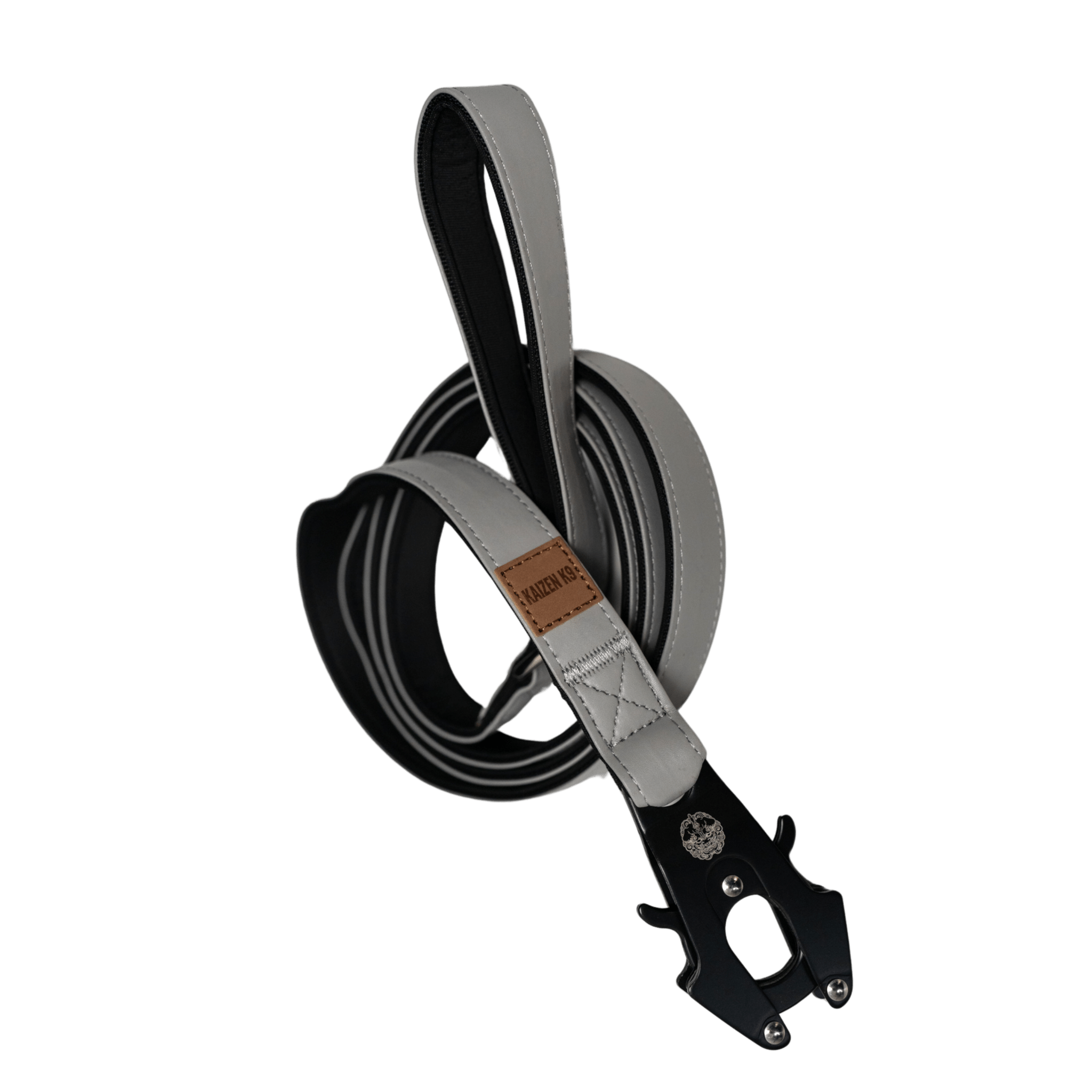 Slate Grey - KK9 Leather Leash (6 Foot) - Kaizen K9