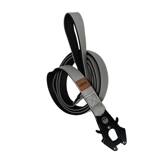 Slate Grey - KK9 Leather Leash (6 Foot) - Kaizen K9