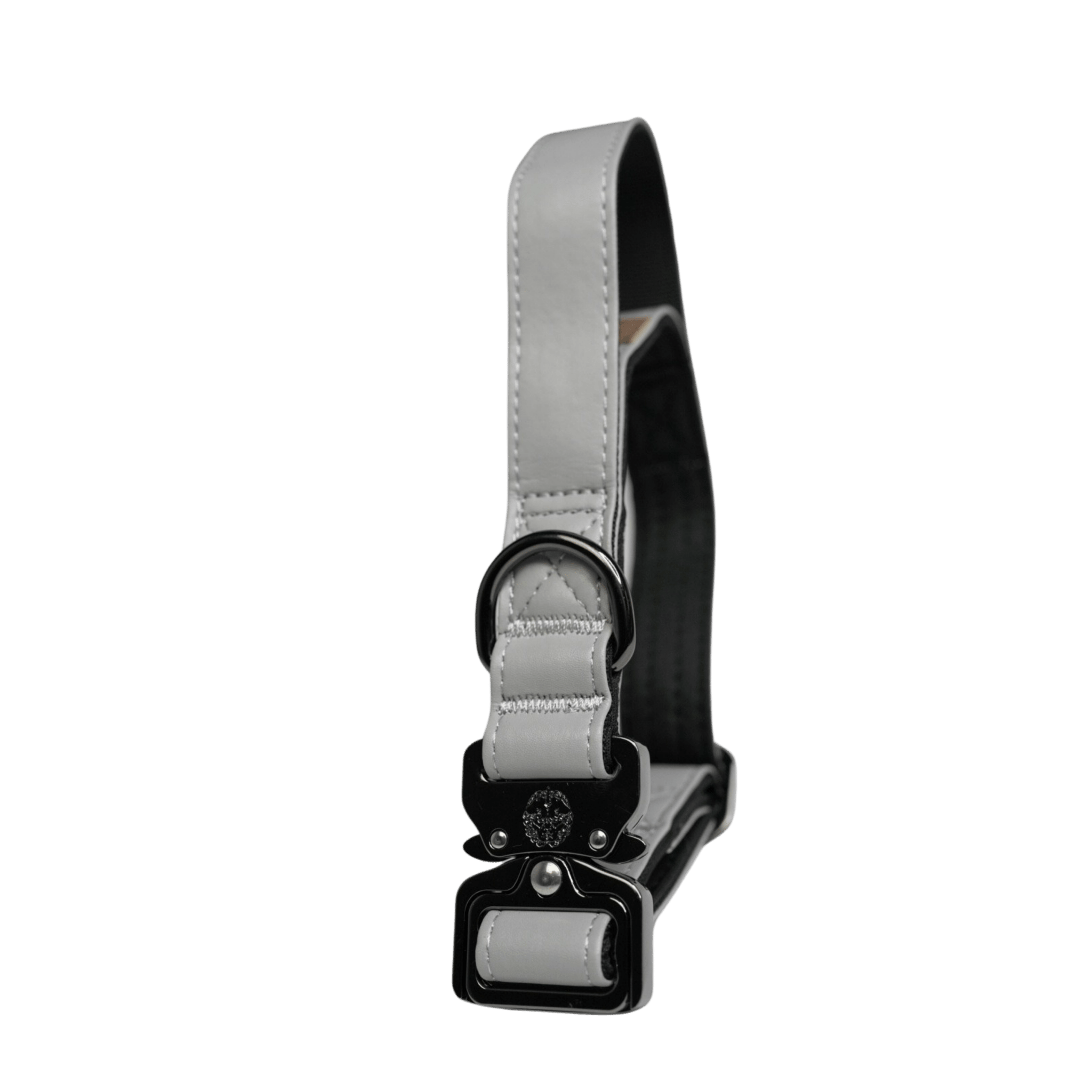 Slate Grey - KK9 Leather Tactical Collar (1") - Kaizen K9
