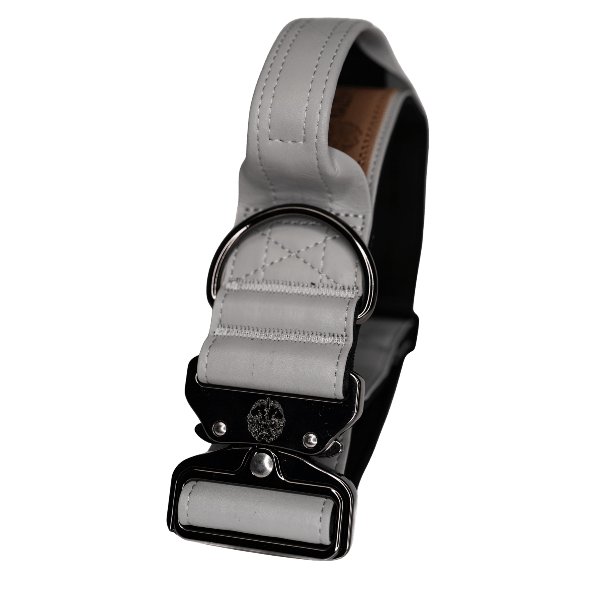 Slate Grey - KK9 Leather Tactical Collar (1.5" and 2") - Kaizen K9