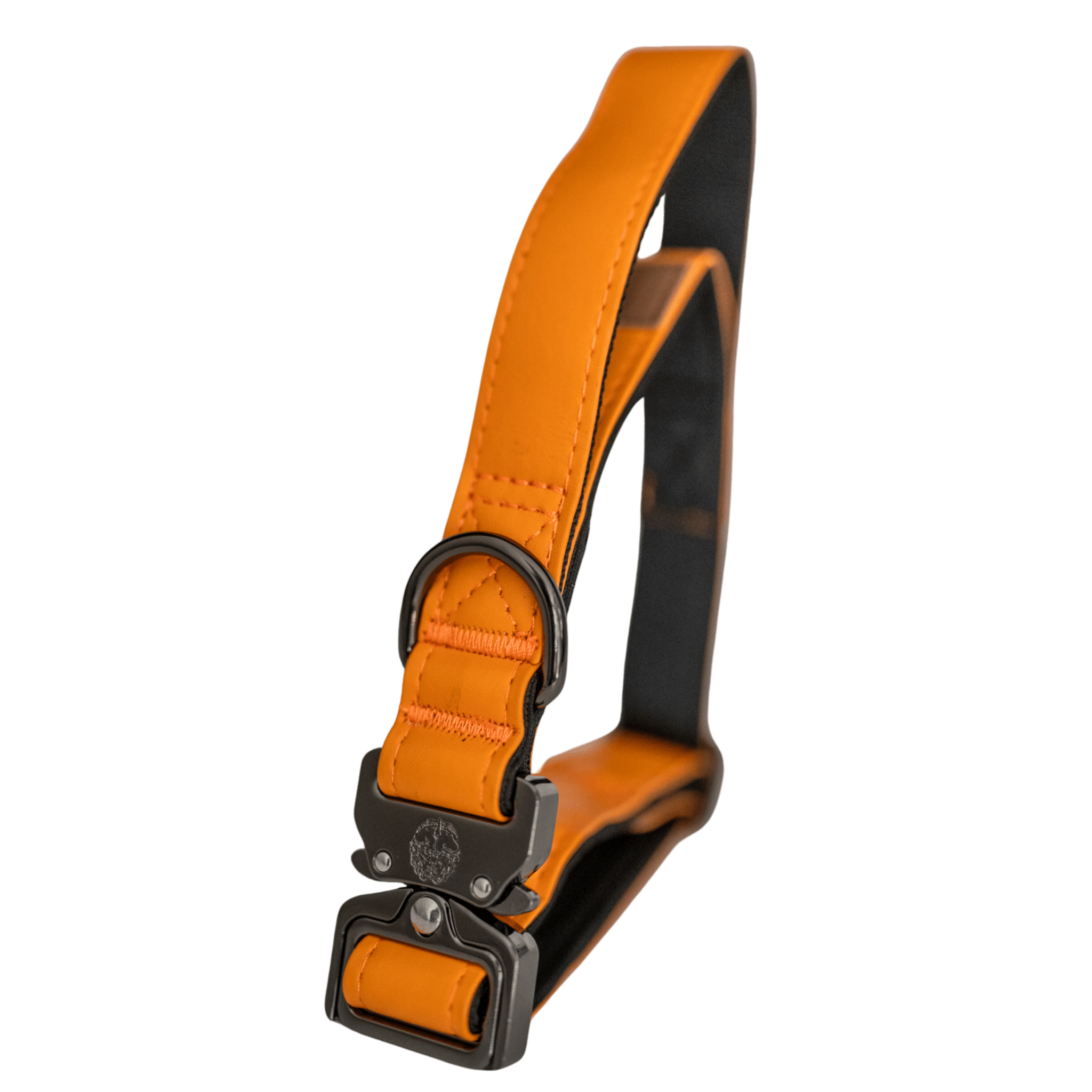 Tangerine Dream - KK9 Leather Tactical Collar (1") - Kaizen K9