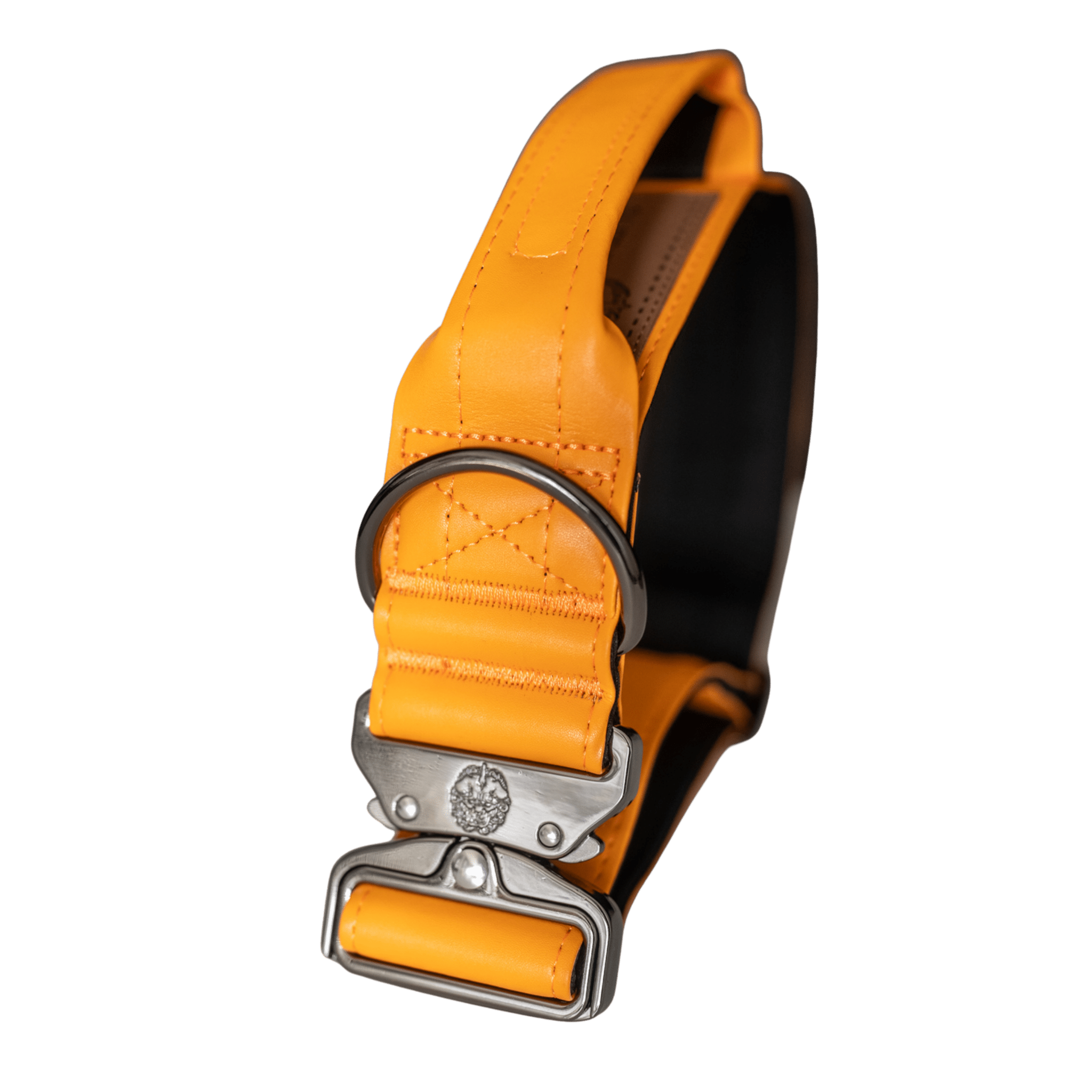 Tangerine Dream - KK9 Leather Tactical Collar (1.5" and 2") - Kaizen K9